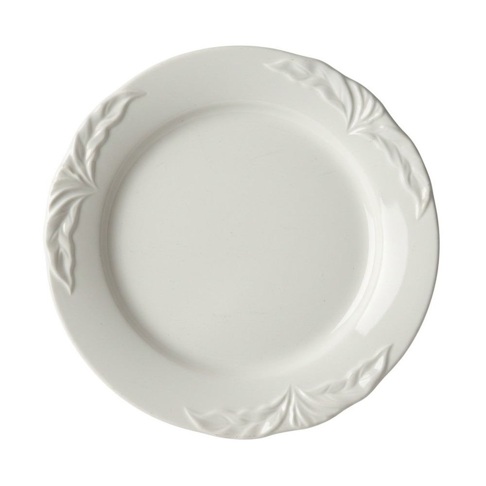Villeroy & Boch Foglia Salad Plate Unisex 6.5" White Embossed Leaf Porcelain
